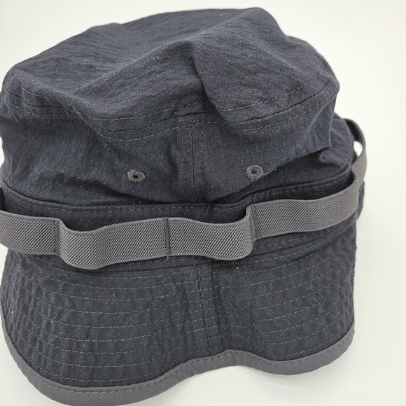 Nike Dri-Fit Bucket Hat - Black With Gray Trim - Picture 2 of 8
